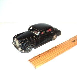 Rolls Royce Tin Friction Car Silver Cloud Made in Japan Black Toy 5.5" L Vintage